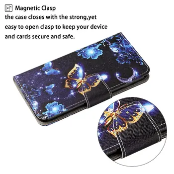 Colorate Pictate Magnetic Flip Cover Portofel Pentru OPPO A5 A7 A3S A5S A9 2020 A52 A72 A92 A31 A8 A15 A53 A73 A93 Realme 5 5i 6i Caz