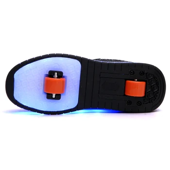 Copii usb cu LED-uri de încărcare pantofi cu role stralucitoare lumina luminos adidasi cu roti pentru copii pantofi de skate role pentru fete băiat