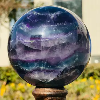 Culoare naturala fluorit glob de cristal decor acasă energia Reiki piatră de vindecare minerale manual Feng Shui DIY cadou