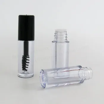 Călătorie 1ML Transparent Tub Rimel Genelor Crema Flacon Sticla Lichid de Probă Container Cosmetice cu Etanșe Interior Capac Negru