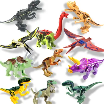 De Blocare Blocuri Jurassic Dinozauri Tyrannosaurus Rex Wyvern Velociraptor, Stegosaurus Blocuri Jucarii Pentru Copii Dinozaur
