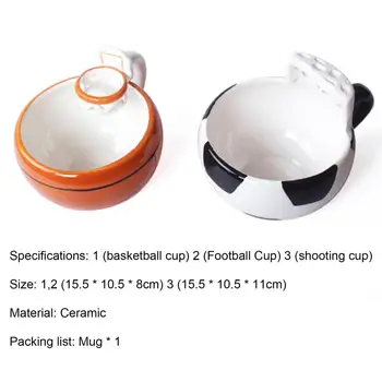 Desene animate Cana Ceramica cu capacitate Mare de Bile Model Ceramice de Fotbal Cafea Ceașcă de micul Dejun Pentru Acasă Cana de Baschet Fotbal Ceașcă de Ceai