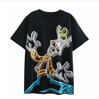 Disney Mickey Minnie Mouse, Donald Duck Alba ca Zapada si cei Sapte Pitici Desene animate Printesa de Imprimare Femei T-Shirt cu Maneci Scurte Tee Top