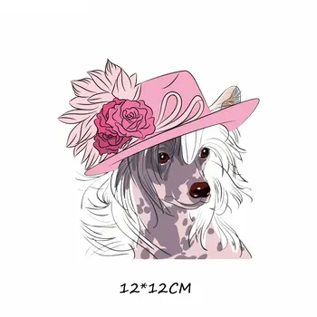 Drăguț Câine Patch Fier pe Transferul de Desene animate de Animale Patch-uri pentru Haine DIY T-shirt, Insigne, Autocolante Aplicatiile de pe Haine de Căldură de Presă