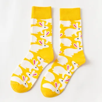 Femei Fericit Amuzant și Șosete Drăguț Desene animate 1 Pereche Sosete de Bumbac Imprimat Șosete Colorate de Flori de Animale Șosete de Culoare Sox Fete Ciorapi