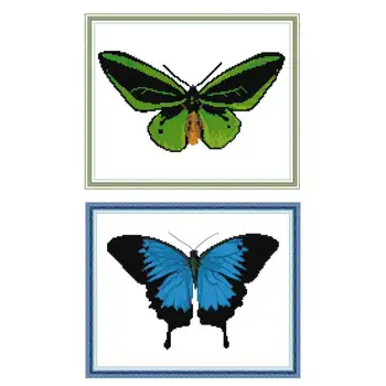 Fluture serie animale numărat imprimate pe panza 11CT 14CT DIY kit Cruce Cusatura broderie manual Seturi de decor acasă