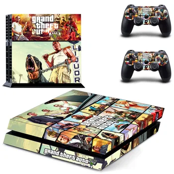 Grand Theft Auto V GTA 5 PS4 Piele Autocolant Decal Pentru Sony Consola PlayStation 4 și 2 Controllere PS4 Piele Autocolant autocolante de Vinil