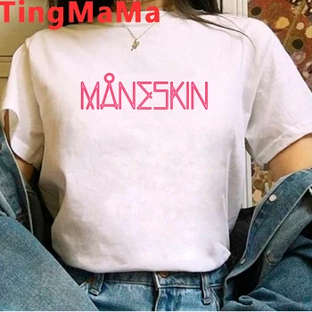 Hip Hop Maneskin T Camasa Barbati Kawaii Topuri de Vara Harajuku ' 90 Streetwear Amuzant Casual, Grunge Grafic Tricouri Unisex T-shirt de sex Masculin