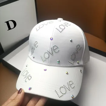 HT461Baseball Capac Stras Soare Capace de Pescuit Hat pentru Barbati Femei Unisex-Adolescenti Scrisoare de DRAGOSTE Diamant Snapback Hip Hop Pălării