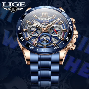 LIGE 2021 Oameni Uita-te la Top Brand de Lux Impermeabil Cuarț Încheietura Ceasuri pentru Barbati Data de Sport din Oțel Inoxidabil Ceas de sex Masculin Montre Homme