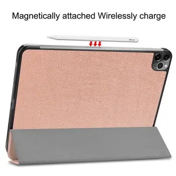 Livrare rapida Magnetic Ultra Slim Smart Cover pentru iPad Pro de 12.9 inch 2020 Folio Stand din Piele Smart case