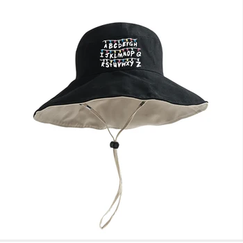 Lucruri ciudate Scrisori de Imprimare Bărbați Reversibile Femei Pălării de Vară 2021 protecție Solară Panama Pălărie Rece Găleată Pălărie Childs Plaja Palarie de Soare