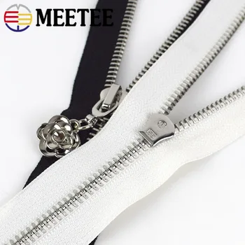 Meetee 5/10buc 20cm 5# Fermoar Metalic Close-End DIY Sac Pungă de Îmbrăcăminte Cusut Croitor Accesoriu Negru Jachete cu Fermoar Fermoare ZA409