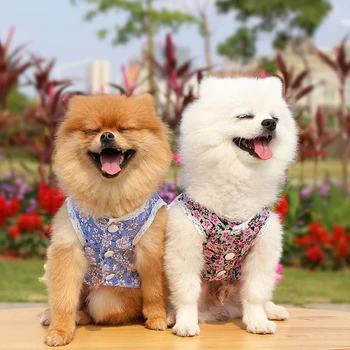 Mici Și Mijlocii Câine Moda Rochie Galben Rochie Organza Pentru Câini De Companie Mai Multe Culori Florale De Companie Fusta Catelus Haine