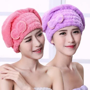 Microfibra De Păr Prosop Turban Prosop De Repede Parul De Uscare Prosop Femei Fete Doamne Absorbant Capac De Duș 7 Culori