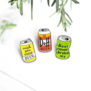 Minunat de Bere Email Pin Personalizat Duff Beer Brosa Sac de Haine Pin Rever Insigna TV Bijuterii Cadou pentru Fanii Prieteni en-Gros