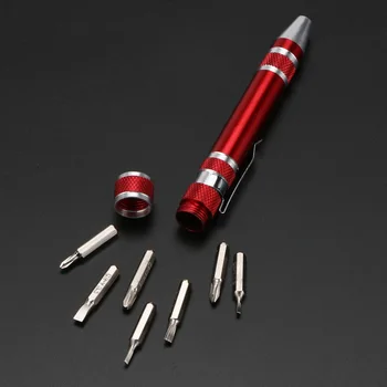 Multifunctional 8 In 1 Mini din Aluminiu de Precizie Pen Screw Driver Șurubelniță Set de Instrumente de Reparare Kit pentru Telefon Mobil Set de scule de Mana