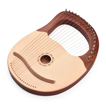 Muslady 19 Șir de Liră Harpă din Lemn Masiv Instrument cu Coarde cu Model de Sac de Depozitare Tuning Cheie Siruri de caractere de Curățare Pânză Ponturi