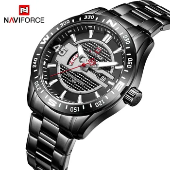 NAVIFORCE Nou Brand de Top pentru Bărbați Ceasuri pentru Bărbați din Oțel Complet rezistent la apa Casual Cuarț Data Ceas Masculin Încheietura ceas relogio masculino