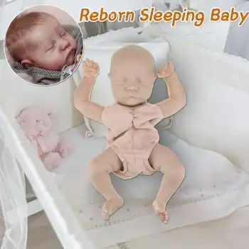 Nevopsită Neterminate Renăscut Baby Doll 17 Inch 43CM Realiste Nou-născut Copil de Dormit Moale Vinil Papusa Părți DIY Gol Papusa Kit