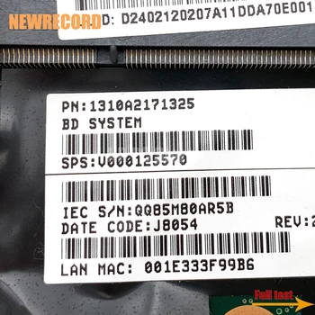 NEWRECORD V000125570 6050A2171301-MB-A02 pentru TOSHIBA Satellite A300 A305 laptop placa de baza 965PM DDR2 cu o grafică slot