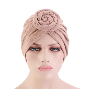 Noi Bumbac Nod Turban Headwrap Articole Pentru Acoperirea Capului Capota Solid Stretch Bandană Căptușite Beanie Hat Accesorii De Par Pentru Femei