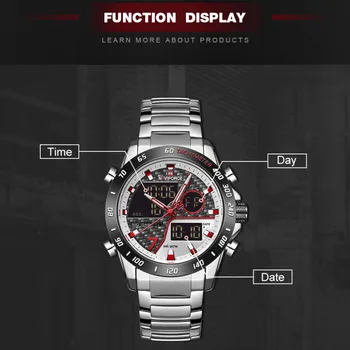 Noi NAVIFORCE de Afaceri de Moda Ceasuri de Lux Cuarț Ceas pentru bărbați Impermeabil Data Dual Display Militare Ceas Relogio Masculino