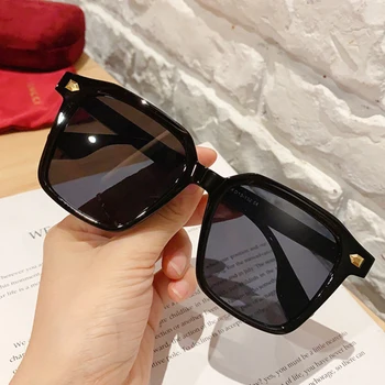 Noua Piata ochelari de Soare Femei Bărbați Vintage Supradimensionat Ochelari de Soare de Designer de Brand în aer liber UV400 Ochelari de Culoare Neagră Trend