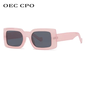 OEC CPO Epocă Rrectangle ochelari de Soare Femei Barbati Moda Steampunk Pătrat Ochelari de Soare Barbati Nuante de Designer de Brand Oculos Feminino