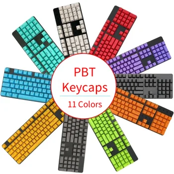 PBT OEM RGB Taste Pentru Jocuri Mecanice Tastatura Cherry MX Comuta Tastatura 104 Taste de Culoare Dublă Injecție Taste Transparente