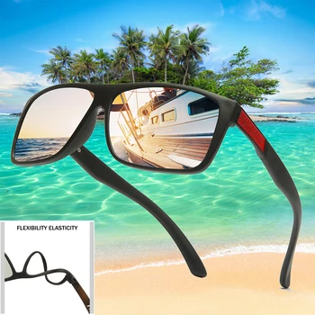 Polaroid ochelari de Soare Barbati Pătrat de Moda de Conducere Cauciuc Nuanta Pătrat Ochelari de Faimosul Brand Barbati Polarizati de Soare Pahare pentru Femei Barbati