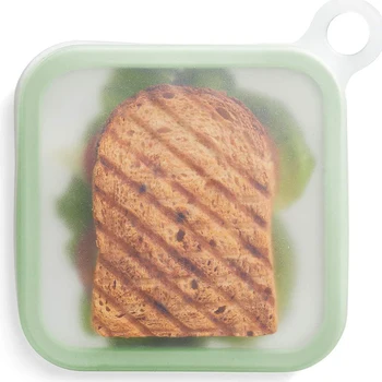 Portabil silicon reutilizabile sandwich caz,pâine prăjită cutie,Flexibil mic Dejun, Prânz alimente Cutie de Depozitare Container,încălzire în cuptorul cu microunde