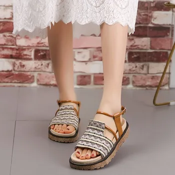 Sandale femei pantofi for2021 sandalias de las mujeres sandales zapatos mujer buty damskie sandalias vara sandalen casual Retro