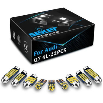 Seker 22buc Canbus Pentru Audi Q7 4L 4LB LED Lumini de Interior Dome Harta Portbagaj inmatriculare fara Eroare Lampă Becuri Kit (2005-)