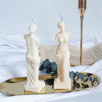 Silicon Lumânare Mucegai Stil Nordic Venus Zeita Art Femeie Corpul în Formă de DIY Parfumate Lumânare de Ceară mulaj