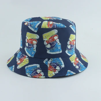 Streetwear Hip Hop Pescar Pălăria în aer liber Pantofi Sport de Imprimare Panama Pălărie Găleată Reversibile Vara Bob Vizorul Găleată cu Capac gorro