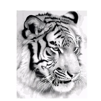 Tiger Tablou De Numărul De Animale Pentru Desen HandPainted Cadru Pe Panza De Colorat De Numărul De Adulți PictureHome Decor De Arta