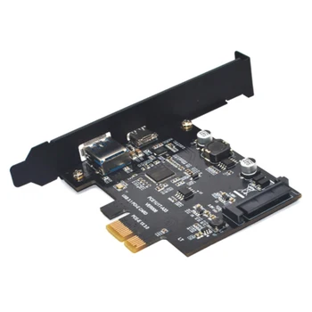 USB 3.1 Tip C PCIe Card de Expansiune PCI-E-USB3.1 GEN 2 10Gbps USB Tip-C + USB3.0 de Tip Riser Card