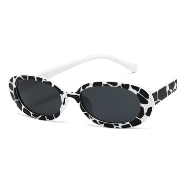 VCKA Retro ochelari de Soare ochelari de Soare Ovala Femei Retro Brand Designer de Epocă Doamnelor Ochi de Pisica Roz Ochelari de Soare UV400 Ochelari