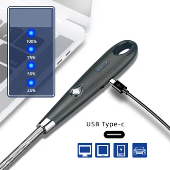 Windproof Reîncărcare USB Brichetă Brichetă încărcător cu Arc cu Plasmă Inducție Windproof Electronice Super Mult Bucătărie Bricheta