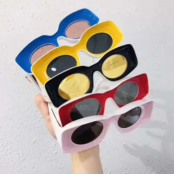 WOENFEL Dreptunghi ochelari de Soare Femei Noua Moda Ochelari de Soare Personalitate Oglindă Concavă Designer Cadru Pătrat Ochelari de Amuzant