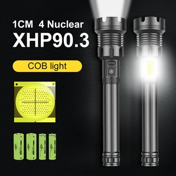 Xhp90.3 cea mai puternica lanterna lanterna LED-uri COB usb reîncărcabilă 18650 26550 rezistent la apa lanterna Pescuit lampa XHP50.2 XHP70.2