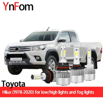 YNFOM faruri cu LED-uri kit pentru Toyota Hilux N30-AN130 1978-2020 lumină scăzută,de înaltă lumină,lampă de ceață auto,accesorii auto,becuri faruri