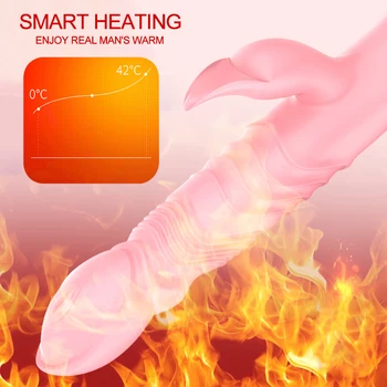 Încălzire Dildo Vibrator 10 Modul de G Spot Vagin Masaj Femeie Masturbari Leagăn AV Stick Telescopic Vibratoare Sex Oral Erotic Jucărie
